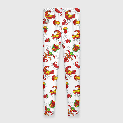 Женские легинсы Русский народный орнамент в стиле росписей Северно / 3D-принт – фото 2