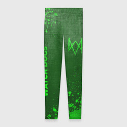 Леггинсы женские Watch Dogs - green gradient вертикально, цвет: 3D-принт