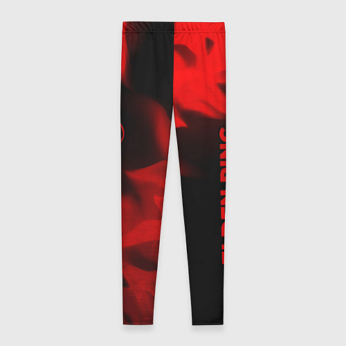 Женские легинсы Elden Ring - red gradient вертикально / 3D-принт – фото 2