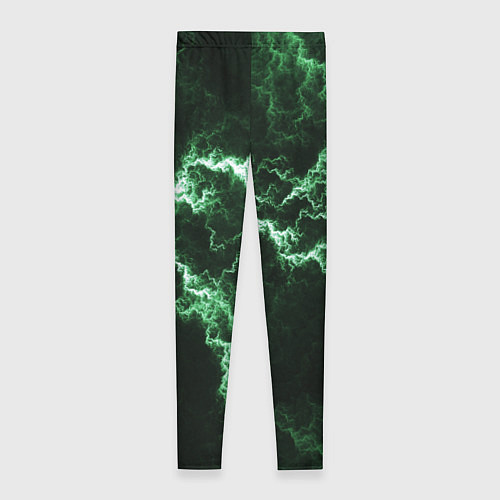 Женские легинсы Lightning green line / 3D-принт – фото 2