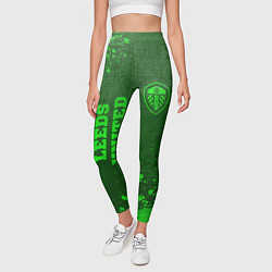 Леггинсы женские Leeds United - green gradient вертикально, цвет: 3D-принт — фото 2