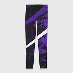 Леггинсы женские Color black purple line, цвет: 3D-принт