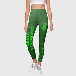 Леггинсы женские Death Stranding - green gradient вертикально, цвет: 3D-принт — фото 2