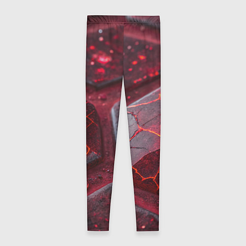 Женские легинсы Горящие рубины / 3D-принт – фото 2