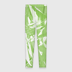 Леггинсы женские Color white green, цвет: 3D-принт