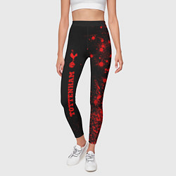Леггинсы женские Tottenham - red gradient по-вертикали, цвет: 3D-принт — фото 2