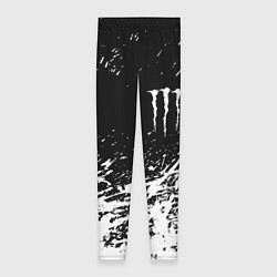 Леггинсы женские Monster energy белые краски, цвет: 3D-принт