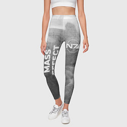 Леггинсы женские Mass Effect - grey gradient вертикально, цвет: 3D-принт — фото 2