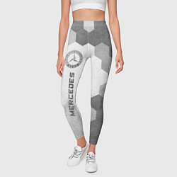 Леггинсы женские Mercedes - white gradient по-вертикали, цвет: 3D-принт — фото 2