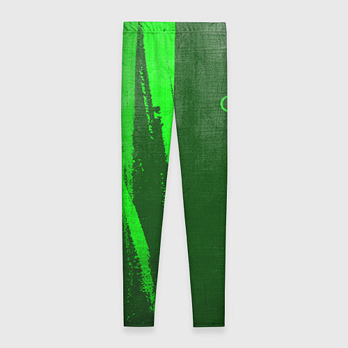 Женские легинсы Audi - green gradient по-вертикали / 3D-принт – фото 2