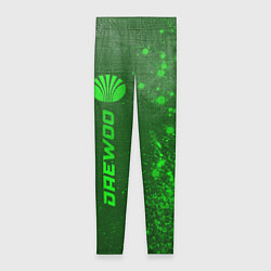 Леггинсы женские Daewoo - green gradient по-вертикали, цвет: 3D-принт
