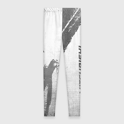 Женские легинсы Mitsubishi - white gradient вертикально / 3D-принт – фото 2