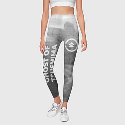 Леггинсы женские Ghost of Tsushima - grey gradient вертикально, цвет: 3D-принт — фото 2