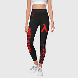 Леггинсы женские Half-Life - red gradient вертикально, цвет: 3D-принт — фото 2