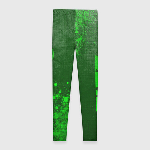 Женские легинсы Fiat - green gradient вертикально / 3D-принт – фото 2