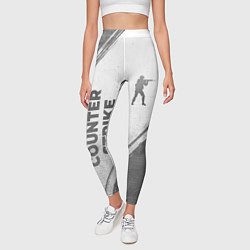 Леггинсы женские Counter Strike - white gradient вертикально, цвет: 3D-принт — фото 2