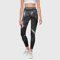 Леггинсы женские Броня с белым свечением, цвет: 3D-принт — фото 2