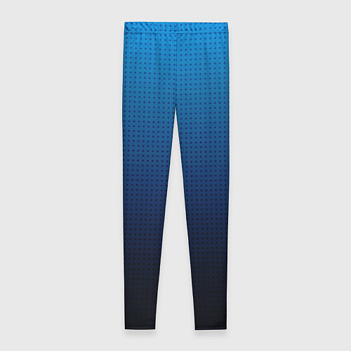 Женские легинсы Из голубого в чёрный градиент с точками / 3D-принт – фото 2