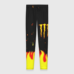 Леггинсы женские Monster energy fire steel, цвет: 3D-принт