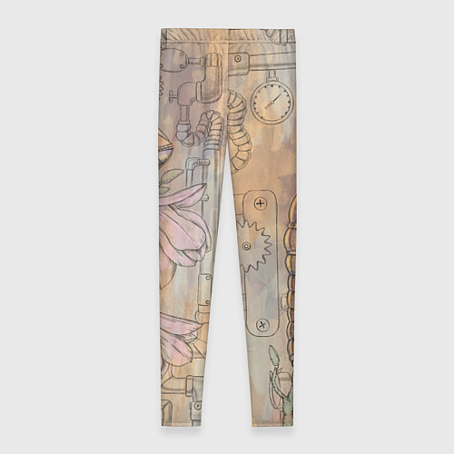 Женские легинсы Стимпанк механический киберхамелеон / 3D-принт – фото 2