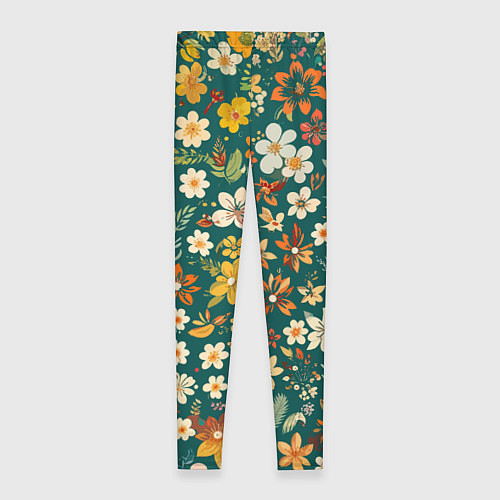 Женские легинсы Нежный цветочный паттерн / 3D-принт – фото 2