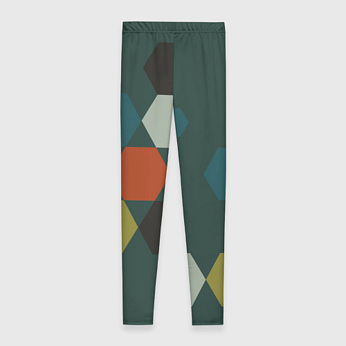 Женские легинсы Кластер зеленая ночь / 3D-принт – фото 2