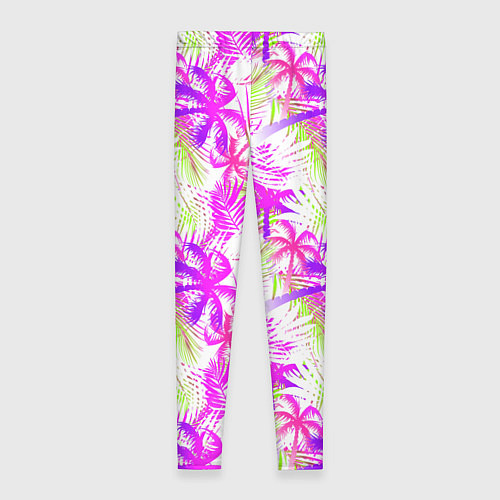 Женские легинсы Palm tree pink / 3D-принт – фото 2
