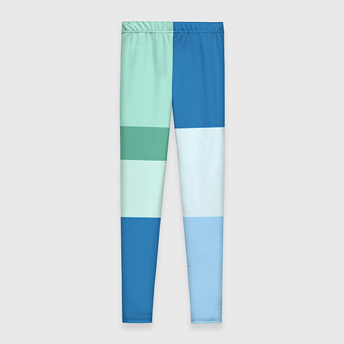 Женские легинсы Мятное небо колор-блок / 3D-принт – фото 2