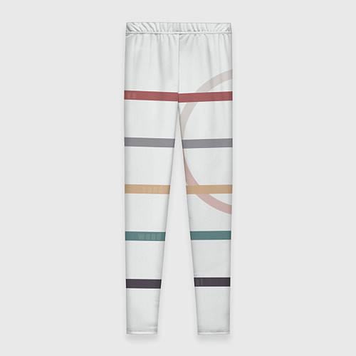 Женские легинсы Stripes and circle / 3D-принт – фото 2