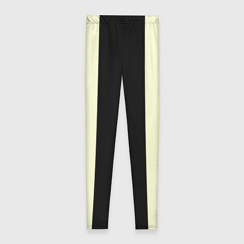 Женские легинсы Color black beige line / 3D-принт – фото 2
