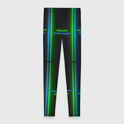 Женские легинсы Neon green light blue / 3D-принт – фото 2