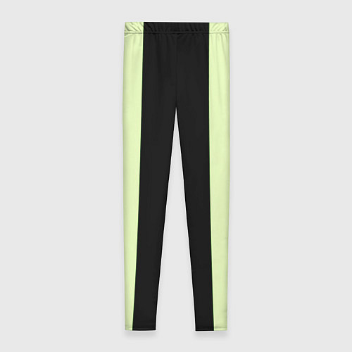 Женские легинсы Color light green black line / 3D-принт – фото 2