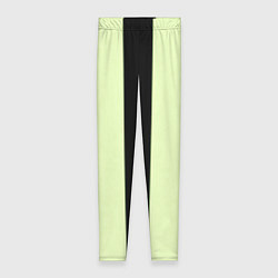 Леггинсы женские Color light green black line, цвет: 3D-принт