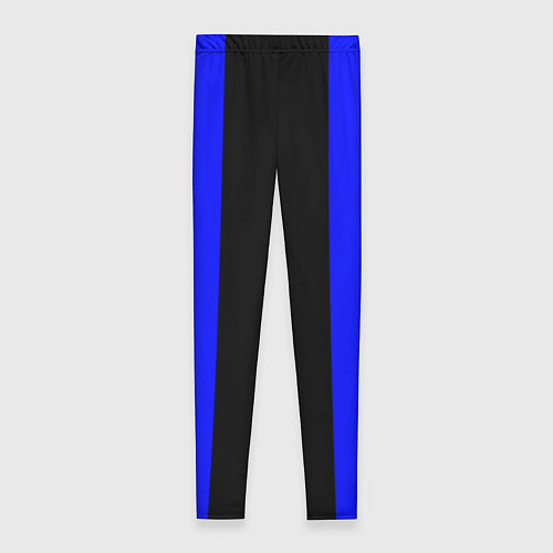 Женские легинсы Color blue black stripes / 3D-принт – фото 2
