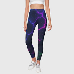 Леггинсы женские Неоновый разлом, цвет: 3D-принт — фото 2
