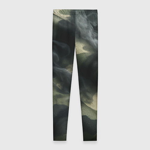 Женские легинсы Камуфляжная ткань с дымом / 3D-принт – фото 2