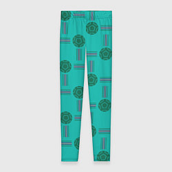 Женские легинсы Мячи и полосы