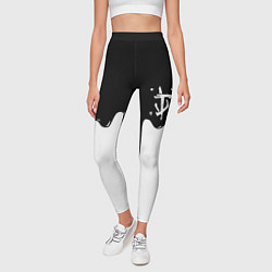 Леггинсы женские Doom logo жидкие краски, цвет: 3D-принт — фото 2