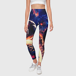 Леггинсы женские Фантастический космос планеты, цвет: 3D-принт — фото 2
