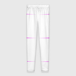 Женские легинсы Color white blue pink stripes