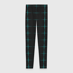 Женские легинсы Color black blue crosses