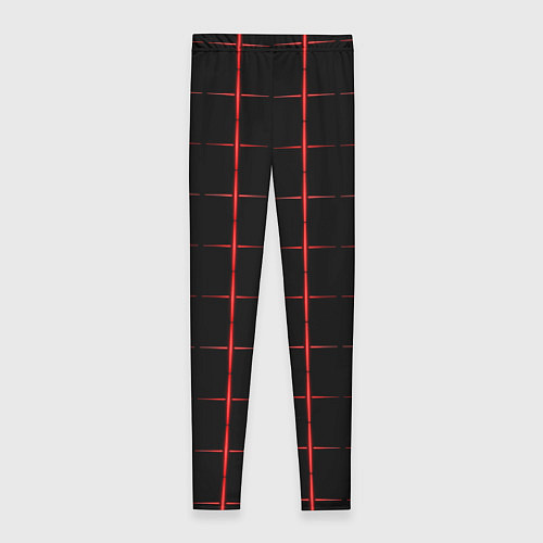 Женские легинсы Color black red crosses / 3D-принт – фото 2