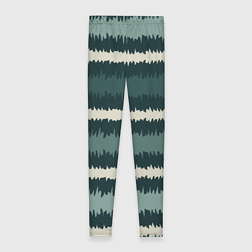 Женские легинсы Полосы зигзагообразные зеленые / 3D-принт – фото 2