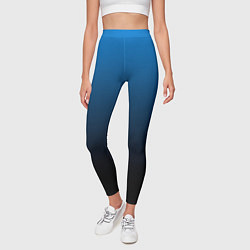 Леггинсы женские Blue gradient, цвет: 3D-принт — фото 2