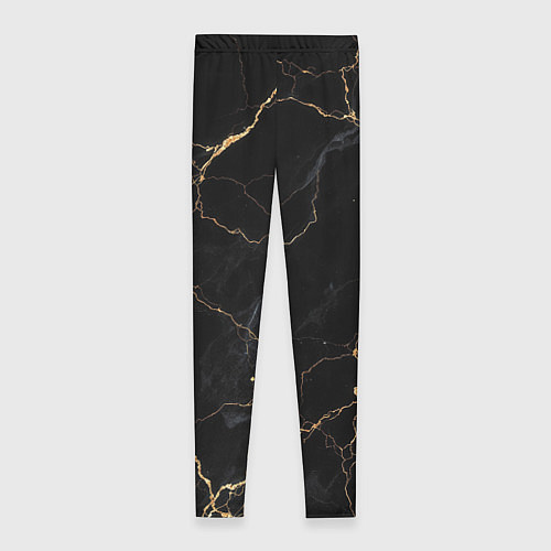 Женские легинсы Черный мрамор / 3D-принт – фото 2