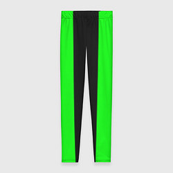 Леггинсы женские Color black green, цвет: 3D-принт