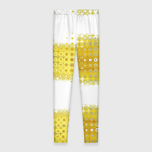 Женские легинсы Узорчатые золотые полосы / 3D-принт – фото 2