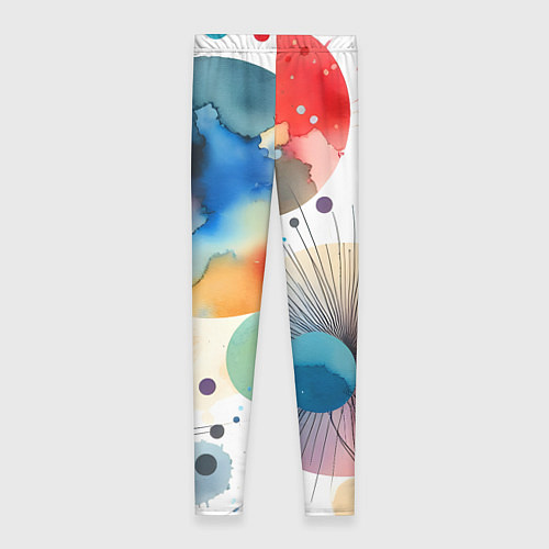 Женские легинсы Красочная экспрессивная абстракция / 3D-принт – фото 2