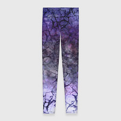 Леггинсы женские Абстракция - black cobweb on a blue-violet backgro, цвет: 3D-принт