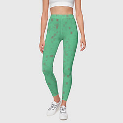 Леггинсы женские Color green brown, цвет: 3D-принт — фото 2